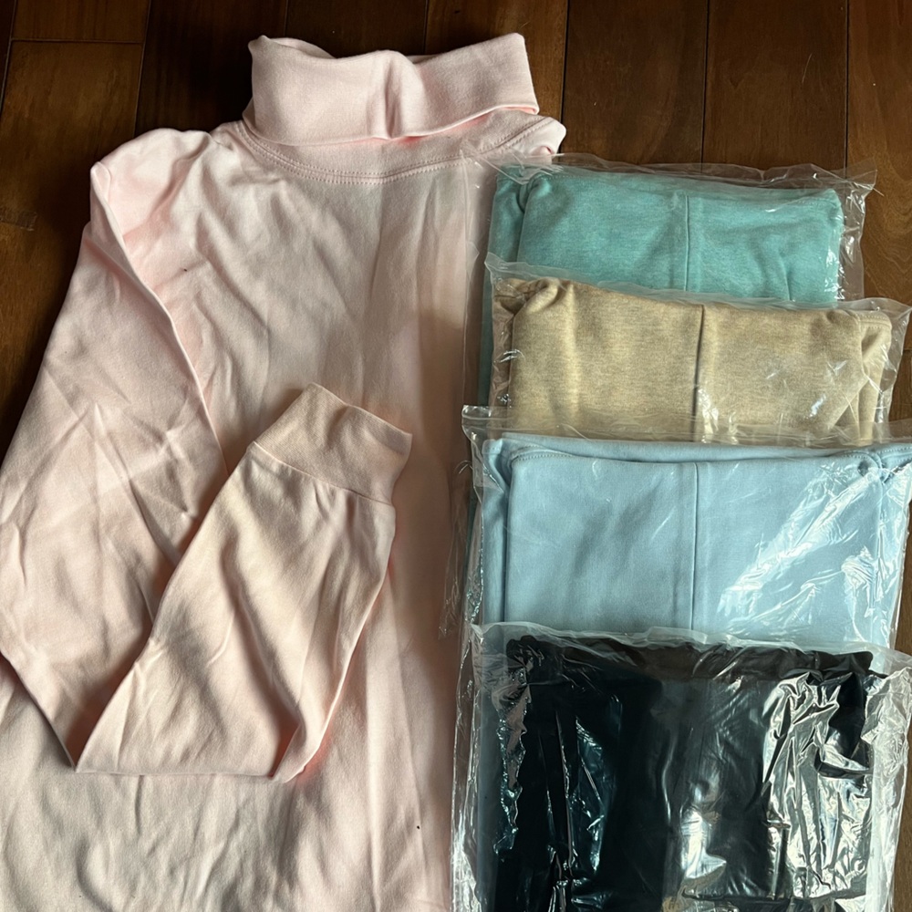 L.L. Bean Women's Long Sleeve Tops - teal, black, blue, oatmeal